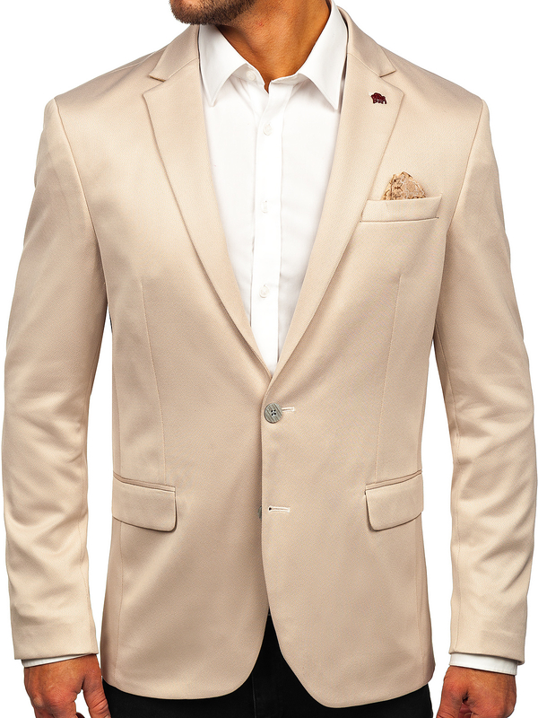 Uomo Giacca elegante Beige Bolf 022