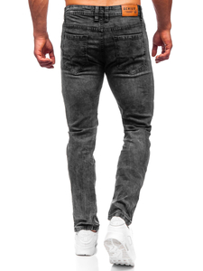 Pantaloni in jeans regular fit da uomo neri Bolf K10010-2