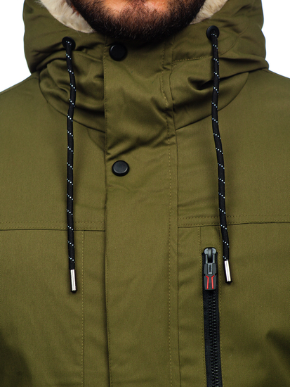 Giubbotto invernale tipo parka da uomo khaki Bolf 22M37