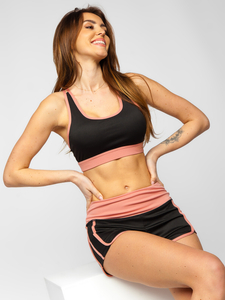 Donna Set di tuta a due pezzi Nero-Rosa Bolf XL011A1