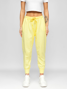 Pantaloni di tuta da donna gialli Bolf 0011