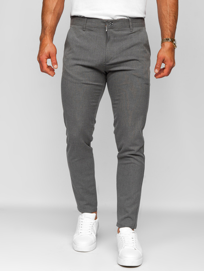 Uomo Pantaloni chino in tessuto Grafite Bolf 0042