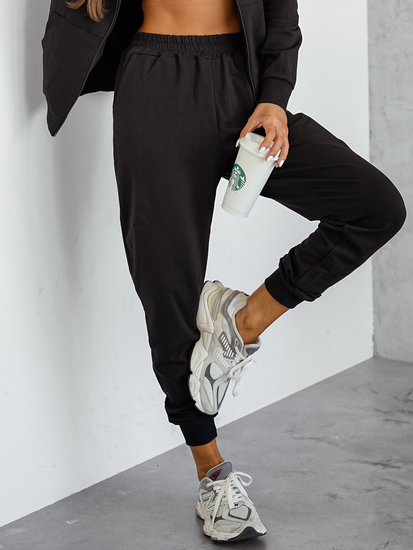 Tuta due pezzi con cappuccio da donna nero Bolf 821110