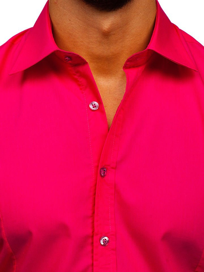 Camicia elegante da uomo corallo a maniche lunghe Bolf 1703