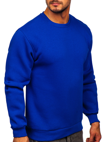 Felpa spessa senza cappuccio da uomo bluette Bolf 2001