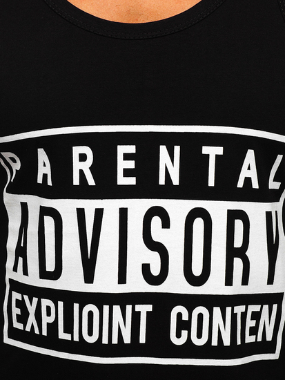 Maglietta Bodybuilding tank top con stampa nera Bolf 14855