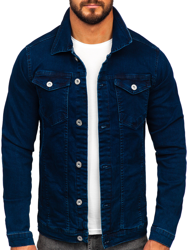 Giacca in jeans da uomo blu Bolf 200
