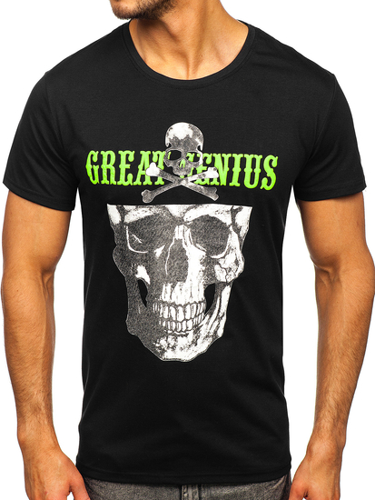 T-shirt con stampa da uomo nera Bolf Y70020