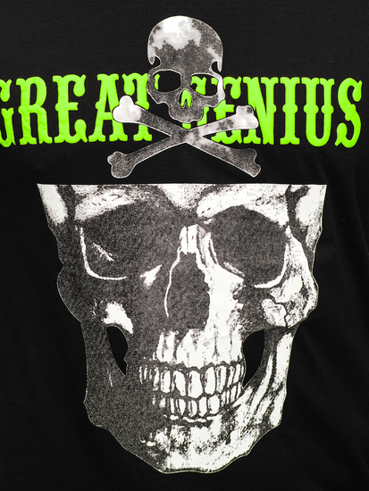 T-shirt con stampa da uomo nera Bolf Y70020