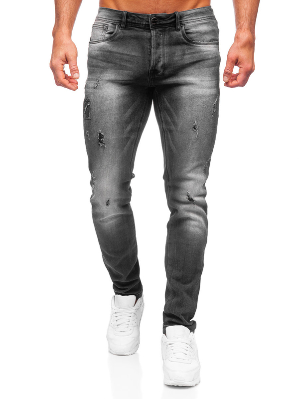 Pantaloni in jeans regular fit da uomo neri Bolf MP008N