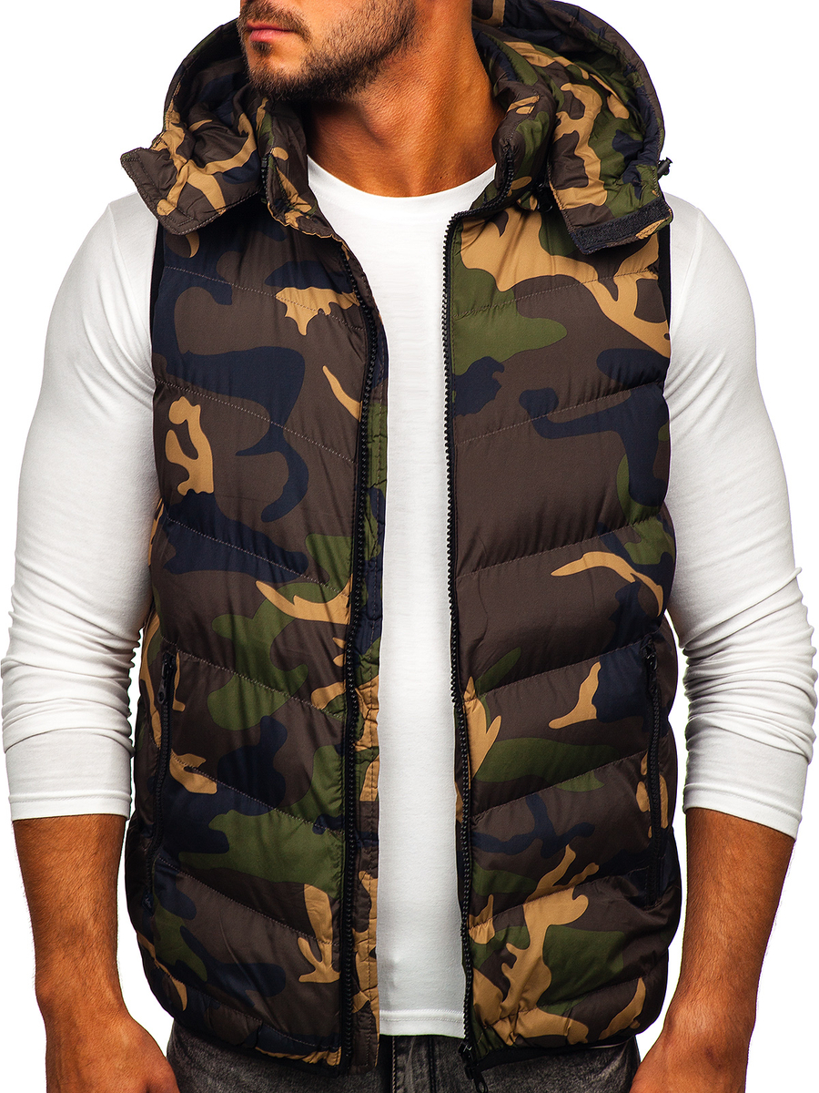Gilet Giacca Con Imbottitura Staccabile Gilet Trapuntato Da Uomo