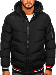 Giubbotto invernale trapuntato da uomo nero Bolf 6971