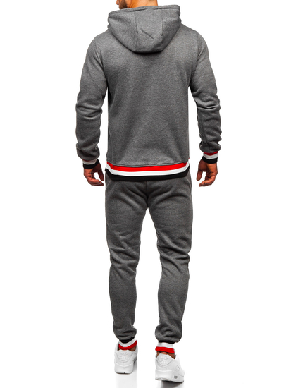 Tuta con cappuccio da uomo grafite Bolf 8C60