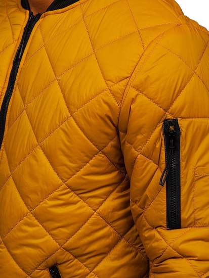 Giacca trapuntata mezza stagione tipo bomber da uomo cammello Bolf MY-01A