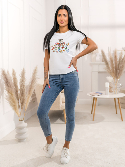 Donna T-shirt stampata Bianco Bolf 95T2525
