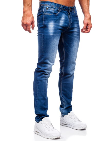 Pantaloni in jeans regular fit da uomo blu Bolf MP019B