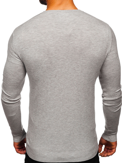 Cardigan da uomo grigio Bolf YY06