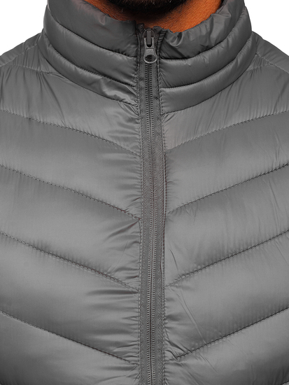 Gilet trapuntato da uomo grigio Bolf 13073
