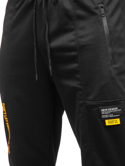 Uomo Pantaloni jogger da tuta Nero Bolf JX6333