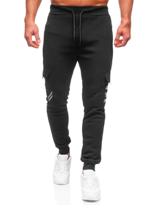 Pantaloni isolati cargo tipo jogger da uomo neri Bolf HW2207