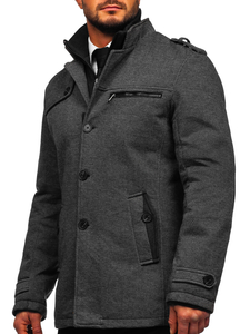 Uomo Cappotto invernale con colletto staccabile Grigio Bolf 2128
