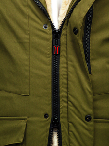 Giubbotto invernale tipo parka da uomo khaki Bolf 22M37