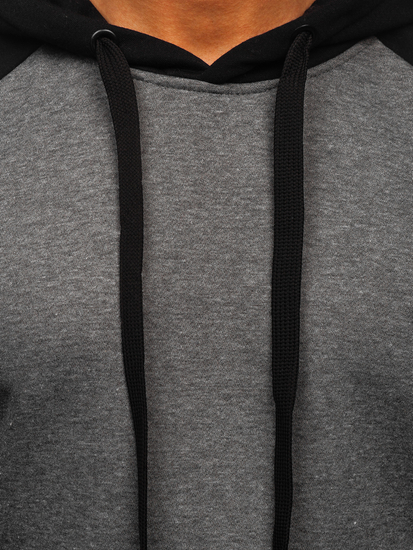 Felpa con cappuccio da uomo grafite Bolf LM77002