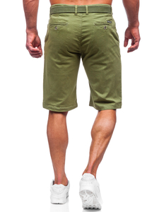 Uomo Pantaloncini con cintura Verde Bolf 0010