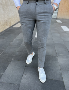 Uomo Pantaloni chino in tessuto Grafite Bolf 0042