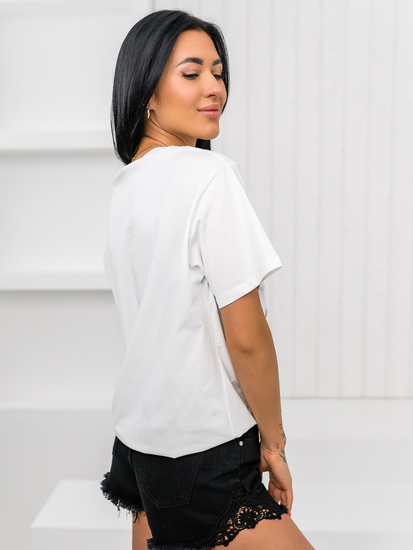 Donna T-shirt stampata Bianco Bolf 96T636