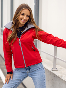 Donna Giacca softshell mezza stagione Rosso Bolf AB056