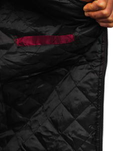 Giacca mezza stagione tipo bomber da uomo bordò Bolf AK95