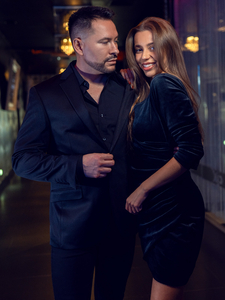 Blazer casual da uomo nero Bolf 026A