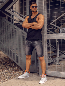 Canotta boxer da uomo nera Bolf 1245A