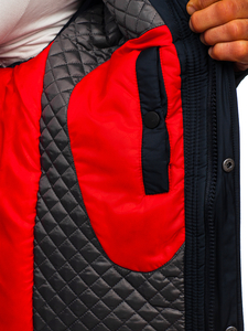 Giubbotto invernale elegante da uomo blu Bolf 1668