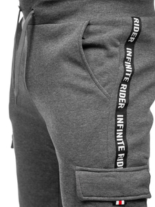 Pantaloni jogger tipo cargo da uomo grafite Bolf JX8715