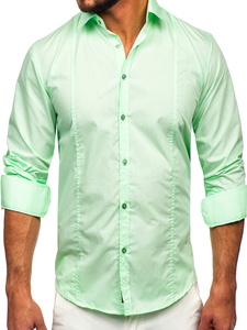 Uomo Camicia elegante a maniche lunghe Menta Bolf 6944