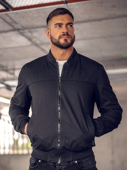 Bomber da uomo reversibile nero Bolf 84M3005A