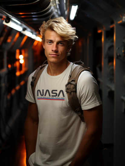 T-shirt in cotone con stampa da uomo bianca Bolf 14749