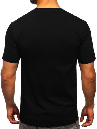 T-shirt con stampa da uomo nera Bolf 192364