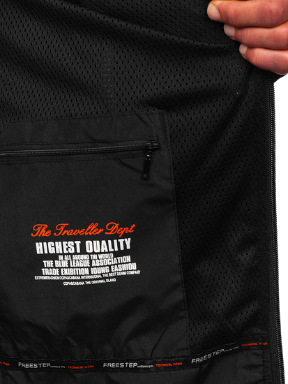 Giacca softshell da uomo nero-rossa Bolf WX086A