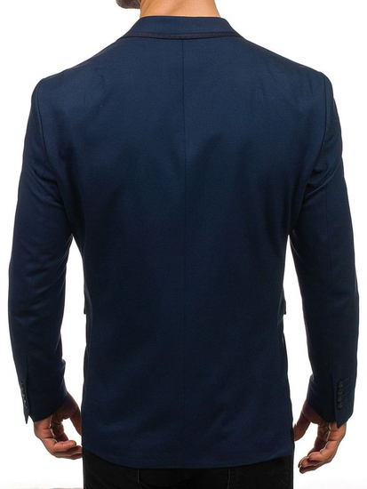 Giacca d'abito elegante da uomo blu Bolf 1050