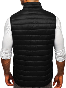 Gilet trapuntato da uomo nero Bolf HDL88001