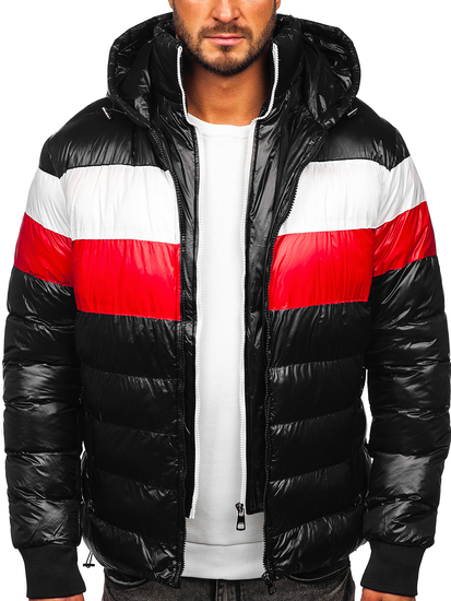 Giubbotto invernale trapuntato da uomo nero Bolf 6592