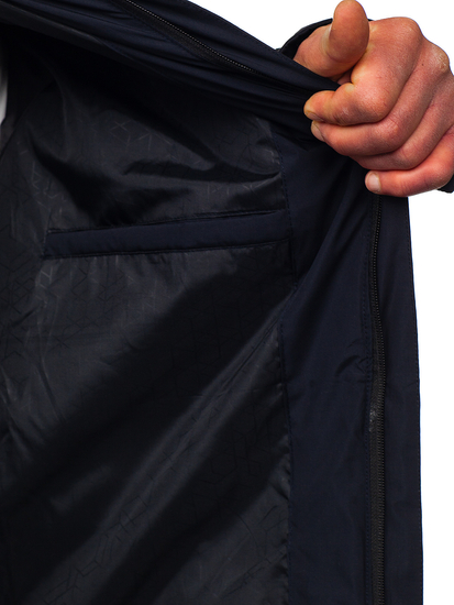 Giacca trapuntata mezza stagione da uomo blu Bolf 22M305