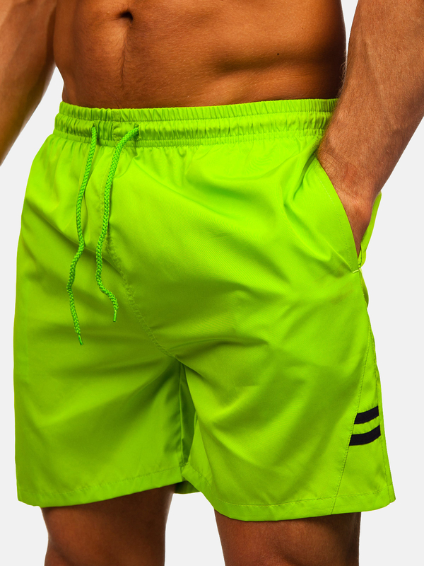 Uomo Costume da bagno Verde-Neon Bolf QD29