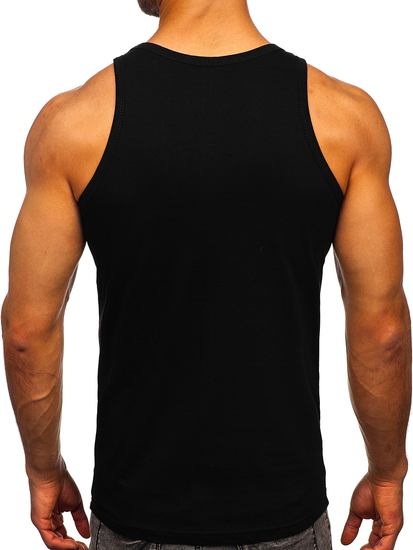 Maglietta Bodybuilding tank top con stampa nera Bolf 14855