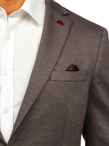 Uomo Giacca elegante Marrone Scuro Bolf 024