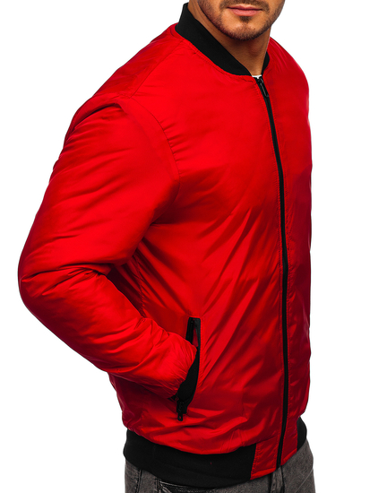 Giacca mezza stagione tipo bomber da uomo rossa Bolf AK95