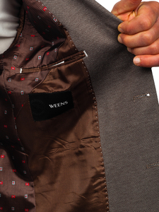 Uomo Giacca elegante Marrone Scuro Bolf 024